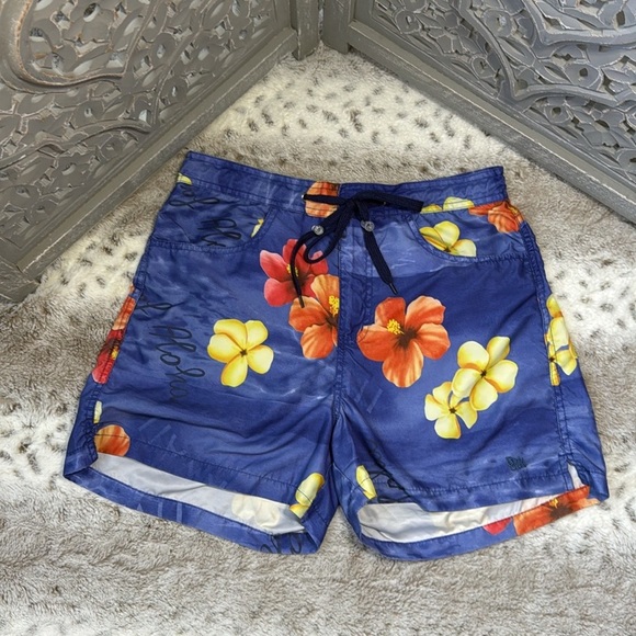 Body Glove swim shorts small beach pool party tropical Hawaiian summer vacation - Picture 1 of 10